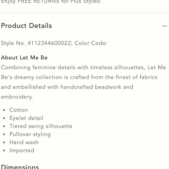 Anthro Let Me Be Eyelet Swing Top Sz XL Sleeveless Tiered Silhouette Boho Dreamy - Picture 2 of 16